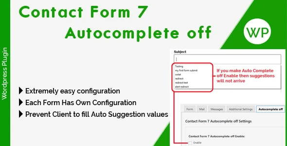 Contact Form 7 Autocomplete off